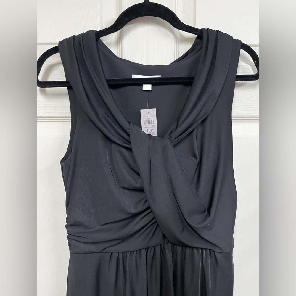 NEW Ann Taylor Draped Cowl Neck Midi Dress NWT - Picture 2 of 10